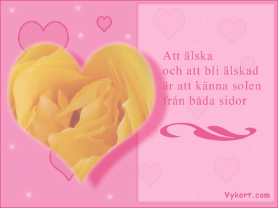 Att �lska och att bli �lskad ...